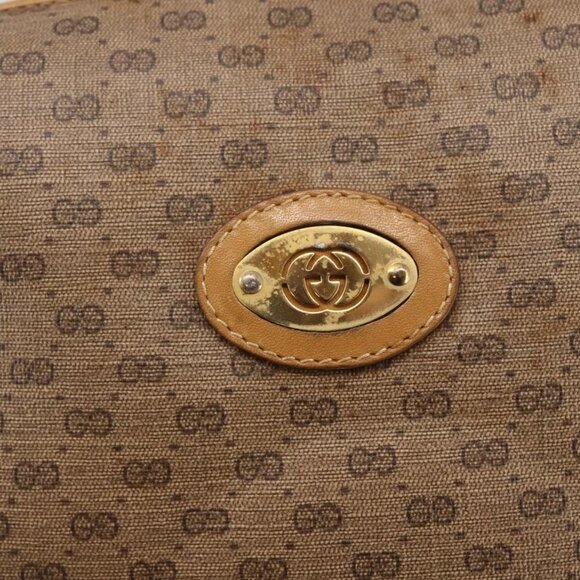 GUCCI Micro GG Supreme Shoulder Bag PVC Beige Gold 007 104 4916 Auth BA7113 - Picture 13 of 16